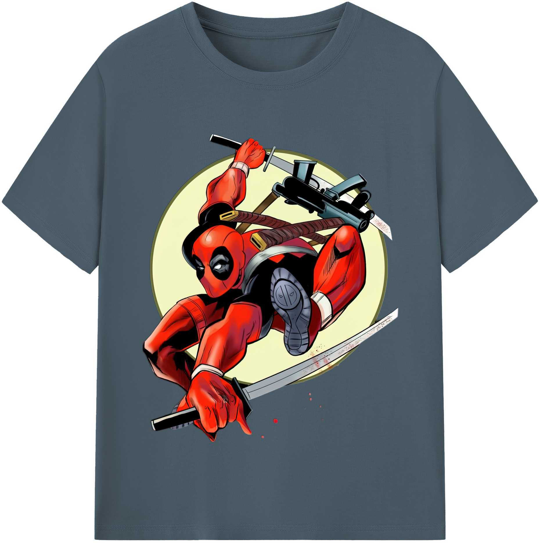 （画像用） Deadpool デッドプール 綿100％半袖Tシャツ（フロントプリント）